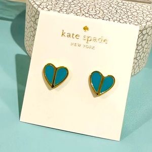 💕NWT Kate Spade New York Blue Heart Earrings